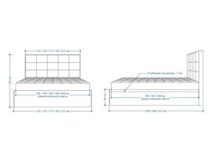 Кровать Lonax Адель велюр Dolly-2 140х190