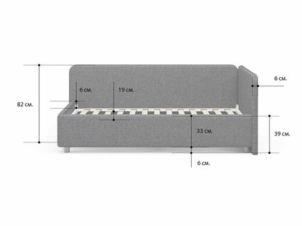 Кровать Сонум Capri Рогожка Песочная 80х200