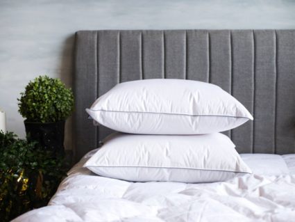 Подушка German Grass Gray Familie Down упругая 50х70