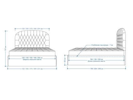 Кровать Lonax Венеция велюр Dolly-1 180х195