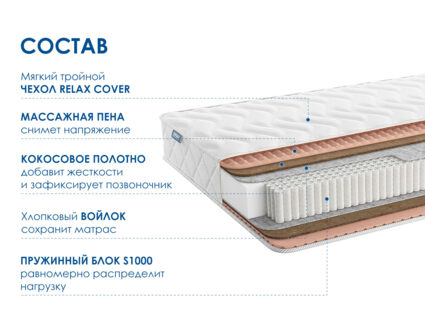 Матрас Димакс Relmas Cocos S1000 77