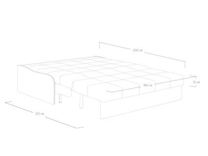 Диван Сонум Glen Рогожка песочный Длина 170 см