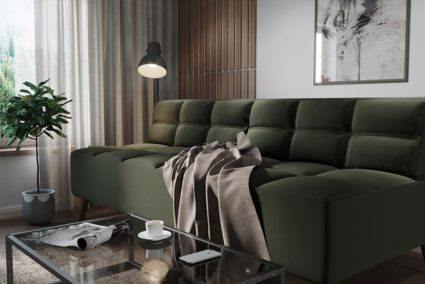 Диван Арско Нельсон трехместный зеленый