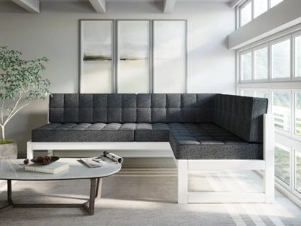 Диван Арско Сега угловой трехместный серый