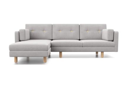Диван Арско Ингвар угловой трехместный светло-серый