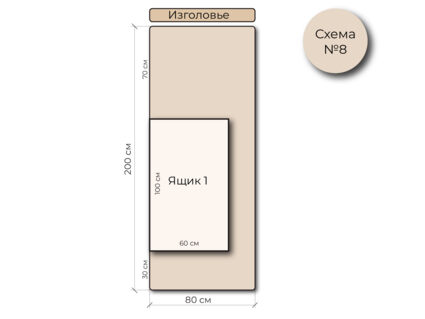 Кровать Mr.Mattress Site Box велюр Grey 160х190