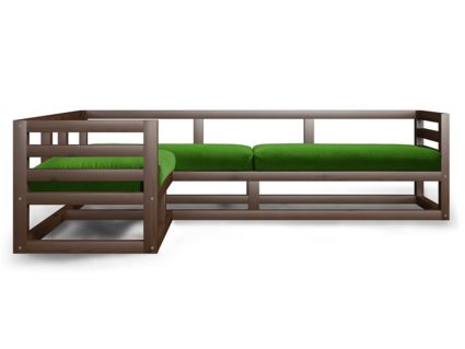 Диван Арско Магнус угловой трехместный зеленый Длина 250 см