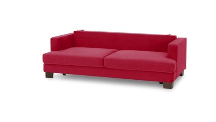 Диван Фиеста Мебель Марсель велюр Vivaldi 36 темно-розовый Длина 220 см