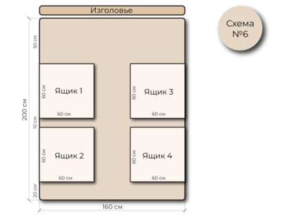 Кровать Mr.Mattress Site Box велюр Grey 160х190