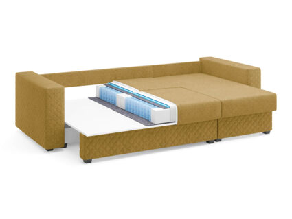 Диван Сонум Denver угловой Кашемир горчичный Длина 267 см
