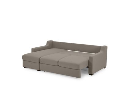 Диван Фиеста Мебель Непал с оттоманкой велюр Vivaldi 05 серо-коричневый