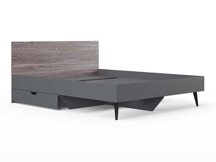 Кровать Сонум Ines Ясень анкор + серый 90х200