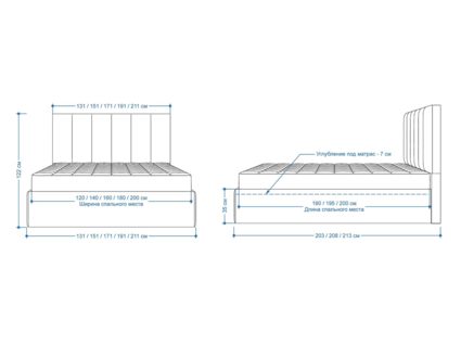 Кровать Lonax Милана велюр Dolly-2 120х200