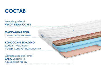 Матрас Димакс Relmas Cocos Roll 9 35