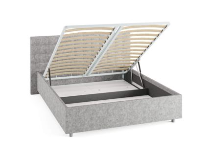Кровать Сонум Siena Кашемир Серый (с подъемным механизмом) 90х200