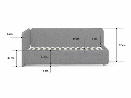 Кровать Сонум Capri Рогожка Песочная 80х200