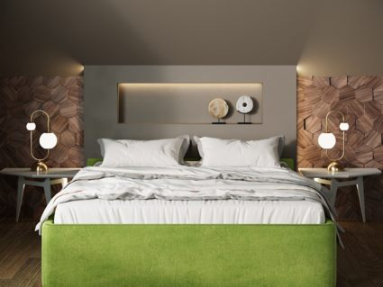 Кровать Nuvola Alba Velutto 26 (с подъемным механизмом) 140х190