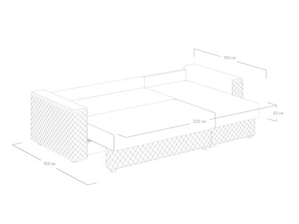 Диван Сонум Denver угловой Кашемир горчичный Длина 267 см