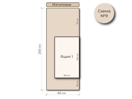 Кровать Mr.Mattress Site Box экокожа Brown 180х200