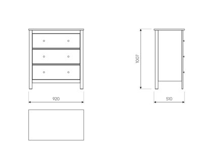 Комод Гуд Лакк Сага белый/ясень 51х92